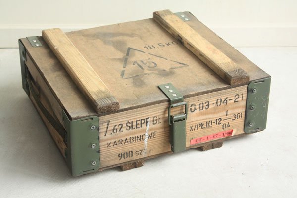 ポーランド軍 アーモボックス 木箱 ミリタリー雑貨 アンティークの通販