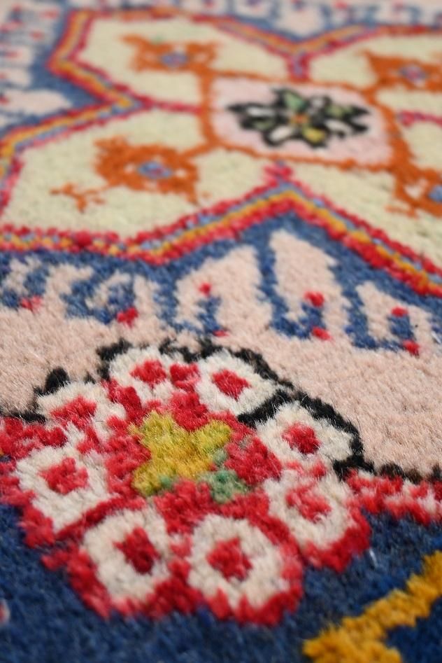 トルコ　キリム絨毯Ｄ　アフィヨン オールド絨毯/トルコ・アフヨン約203×137cm - 手織り絨毯