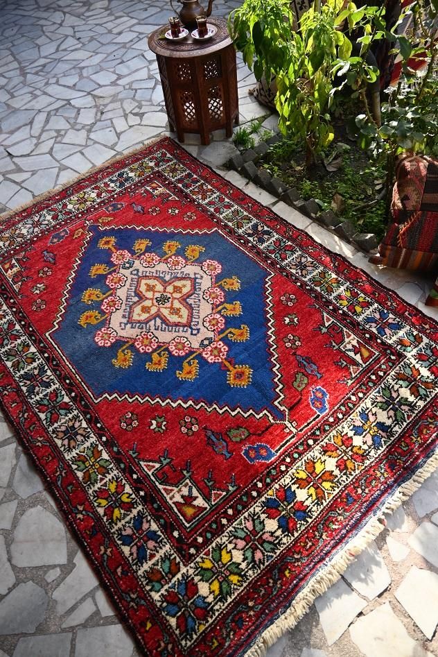 オールドキリム　アフヨン　キリムラグ オールド絨毯/トルコ・アフヨン約203×137cm - 手織り絨毯