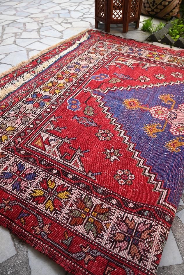 オールド絨毯/トルコ・アフヨン約203×137cm - 手織り絨毯