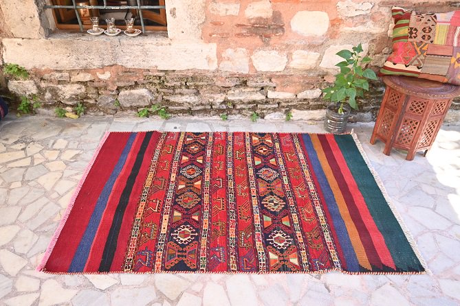 オールドキリム/イラン・クルド・スマック織りキリム約169×113cm