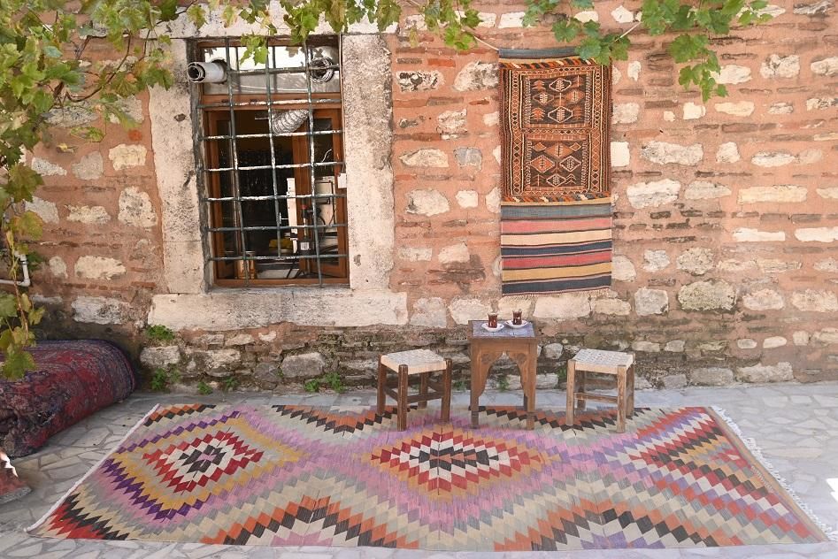 オールドキリム/トルコキリム・アンタルヤ約294×150cm - 手織り絨毯