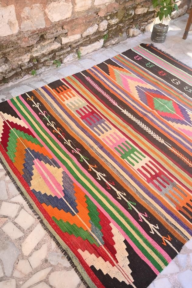 ヴィンテージキリム オールドキリム キリム kilim 約300×180 - カーペット