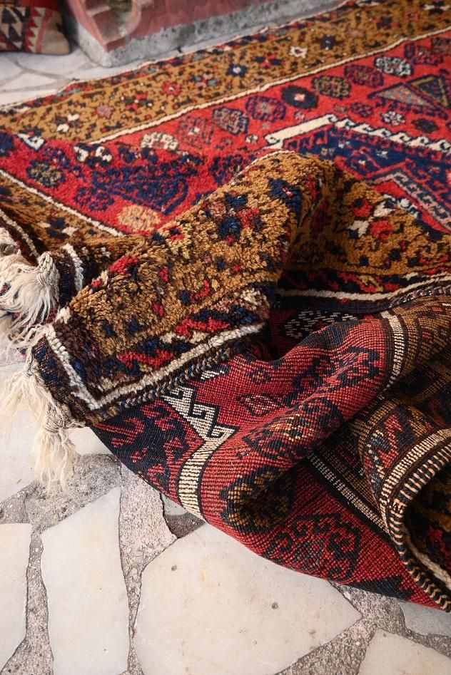 オールド絨毯/トルコ・ガジアンテップ約275×129cm - 手織り絨毯