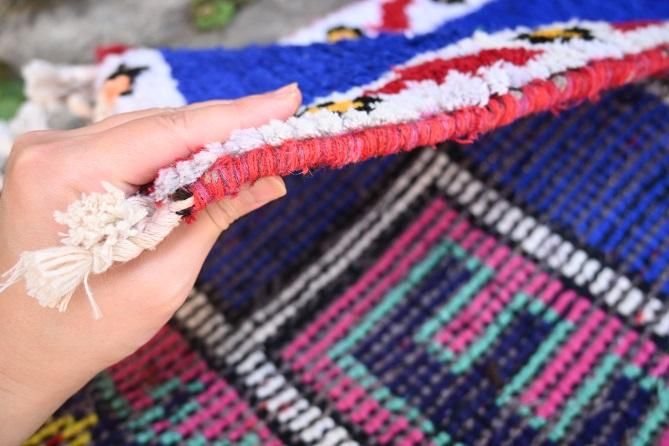 トライバルラグ手織り とても可愛い色合い年代織り[マリキキリム ]❣️❣️ トライバルラグ手織り とても可愛い色合い年代織り[マリキキリム