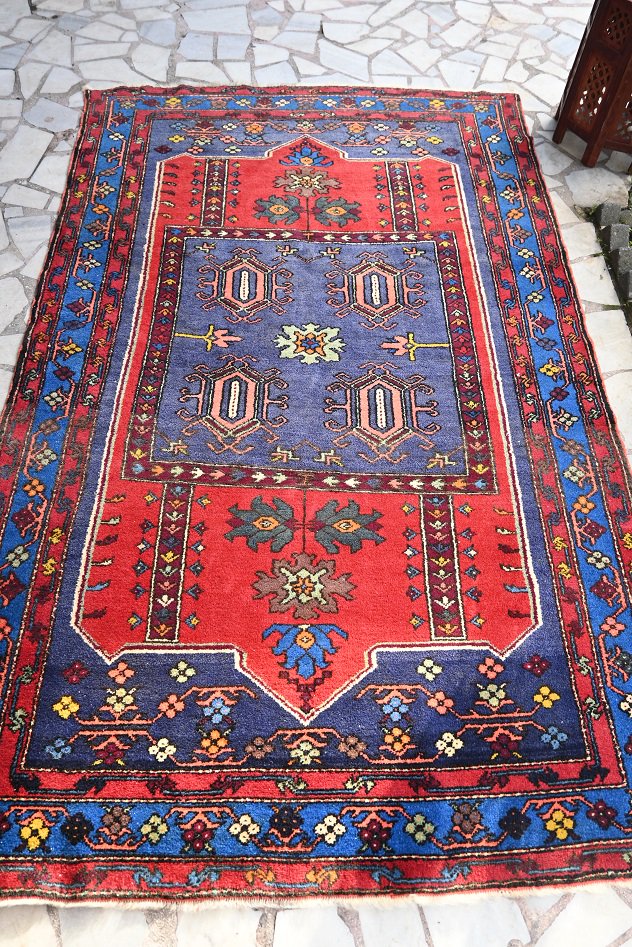 オールド絨毯/アゼルバイジャン約234×142cm - 手織り絨毯＆キリム