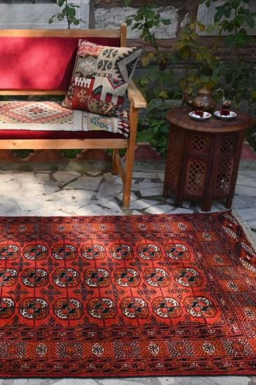 【40%オフ】オールド絨毯/トルクメン・ブハラ/トライバルラグ約197×115cm