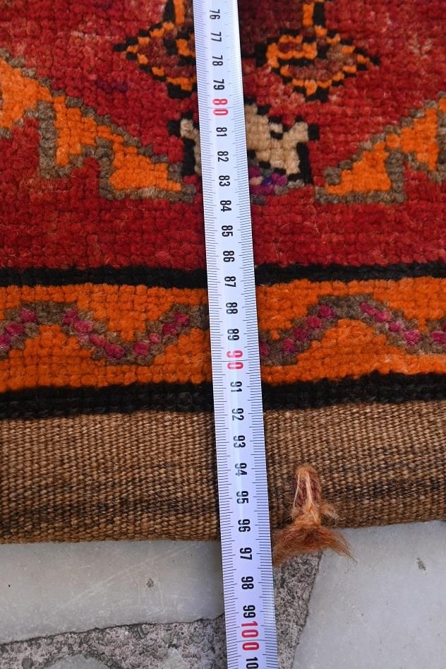 オールド絨毯/トルコ・アララト山/クルド族・チュワル約97×55cm