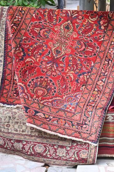 オールド絨毯/ペルシャ絨毯/イラン・ハマダン/約151×106cm