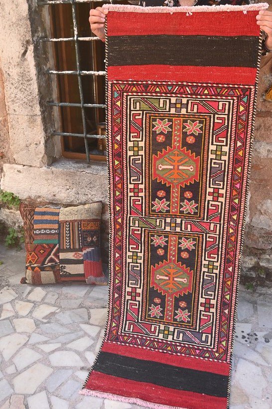オールドキリム/イラン/オープンヘイベ約165×58cm - 手織り絨毯＆キリム★Heaven’s Door