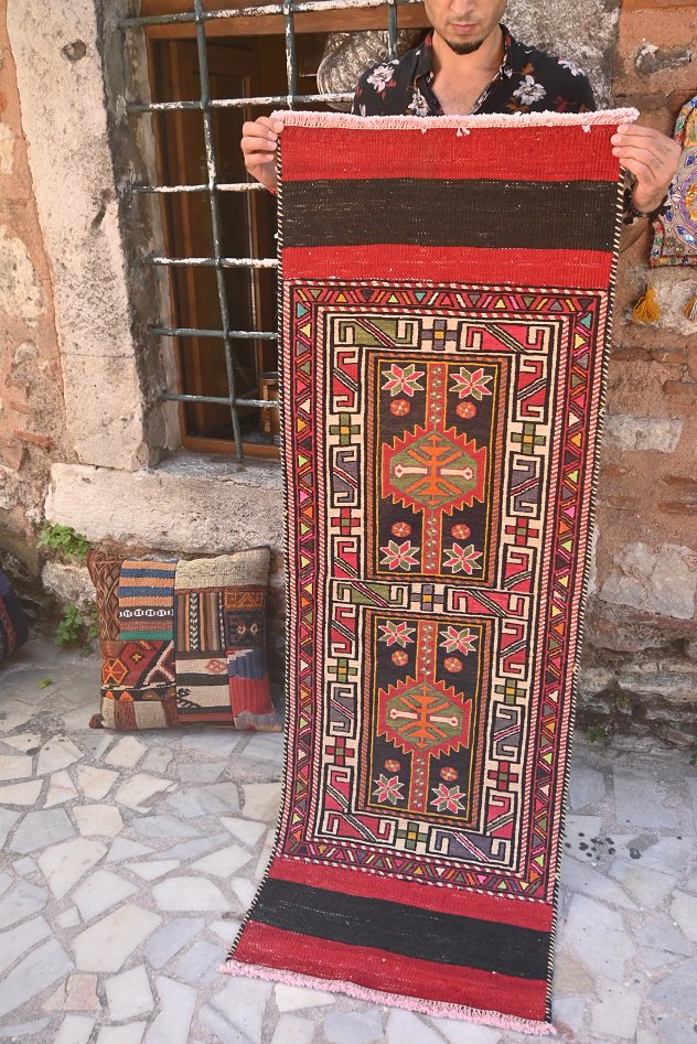 オールドキリム/イラン/オープンヘイベ約165×58cm - 手織り絨毯＆キリム★Heaven’s Door