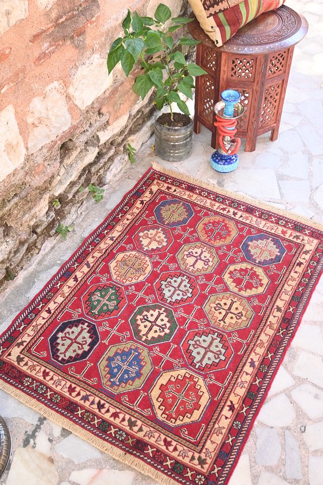 ニューキリム/イラン・スマック織り約101×77cm - 手織り絨毯＆キリム