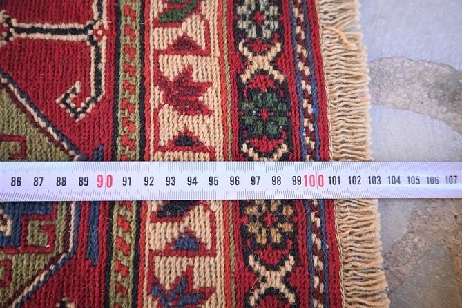 スマック織り キリム 98×50cm カラフルジグザグダイヤ柄