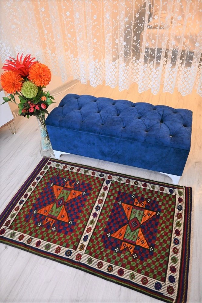 オールドキリム/トルコ・アドゥヤマン/クルド約119×73cm - 手織り絨毯