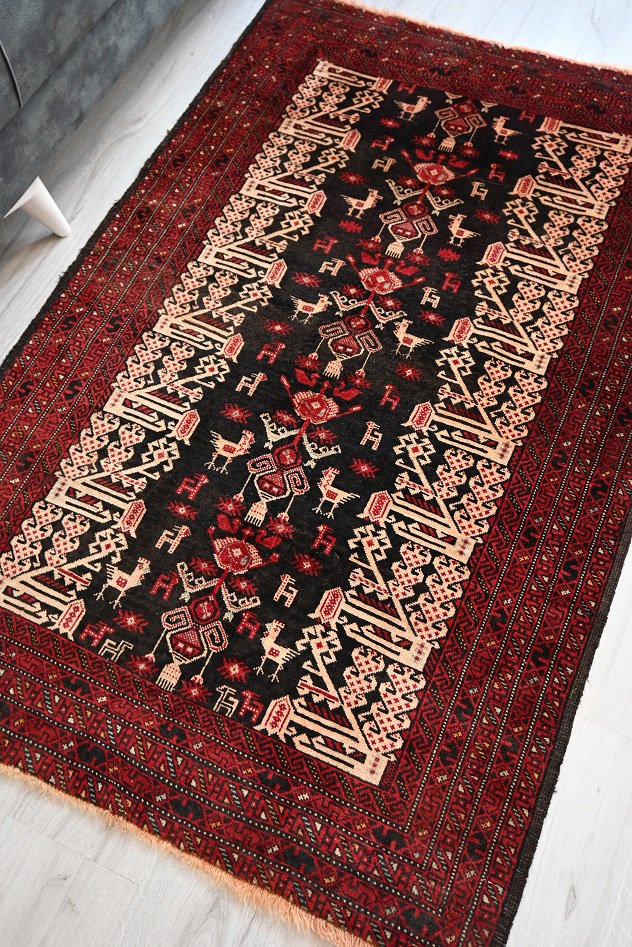 【専用】オールド アフガン バルーチ絨毯  約145×95