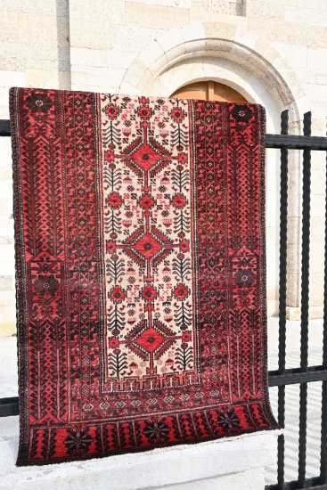 オールド絨毯/イラン・バルーチ/トライバルラグ約174×91cm - 手織り ...