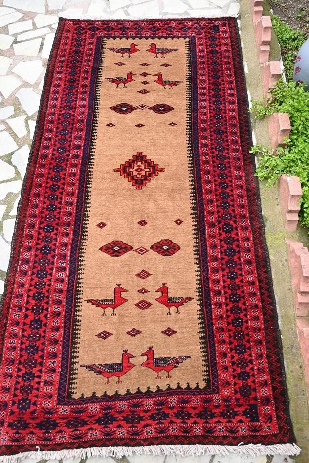 ペルシャ絨毯　トルクメン産　ヴィンテージラグ　トライバルラグ 209 家具・インテリア ペルシャ絨毯 トルクメン ヴィンテージラグ