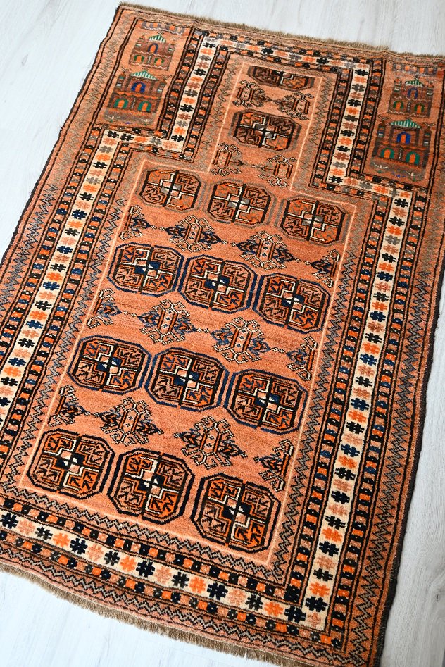 トライバルラグ バルーチ 252×149cm ペルシャ絨毯-