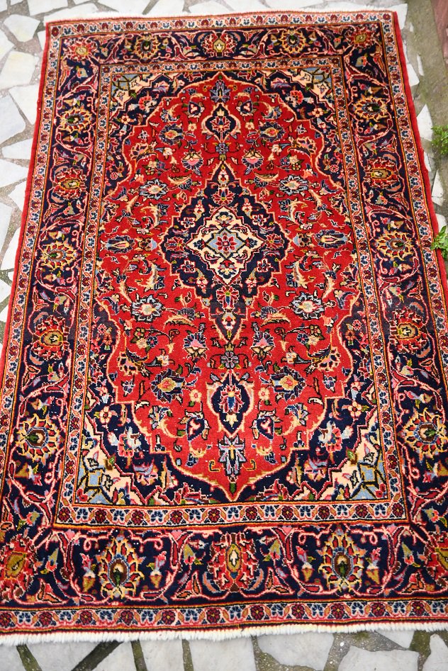 セミオールド絨毯/イラン・カシャーン/ペルシャ絨毯約172×111cm