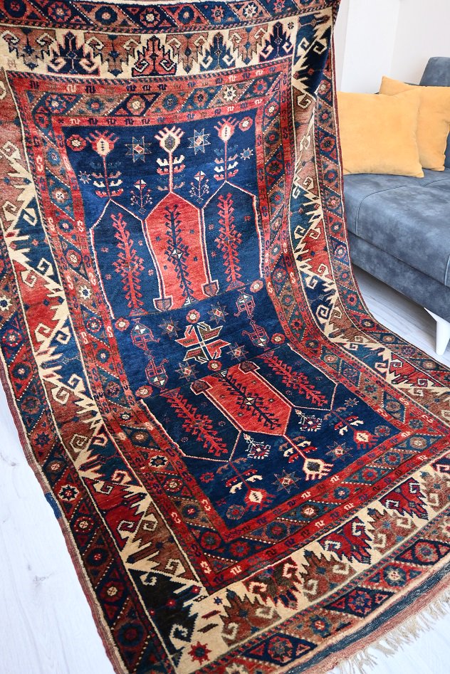 イラン産 手織りシルク絨毯 未使用保管品 約118cm 81cm - rehda.com