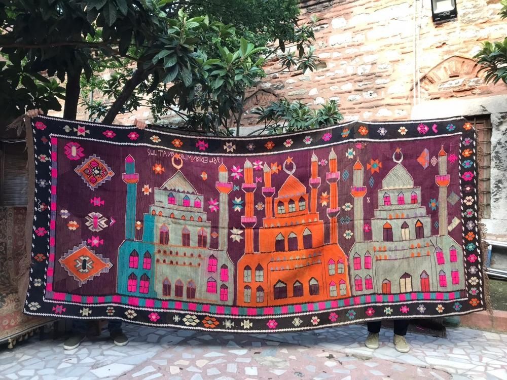 オールドキリム　生命の木 オールドキリム/トルコキリム/カルス約363×160cm - 手織り絨毯＆キリム