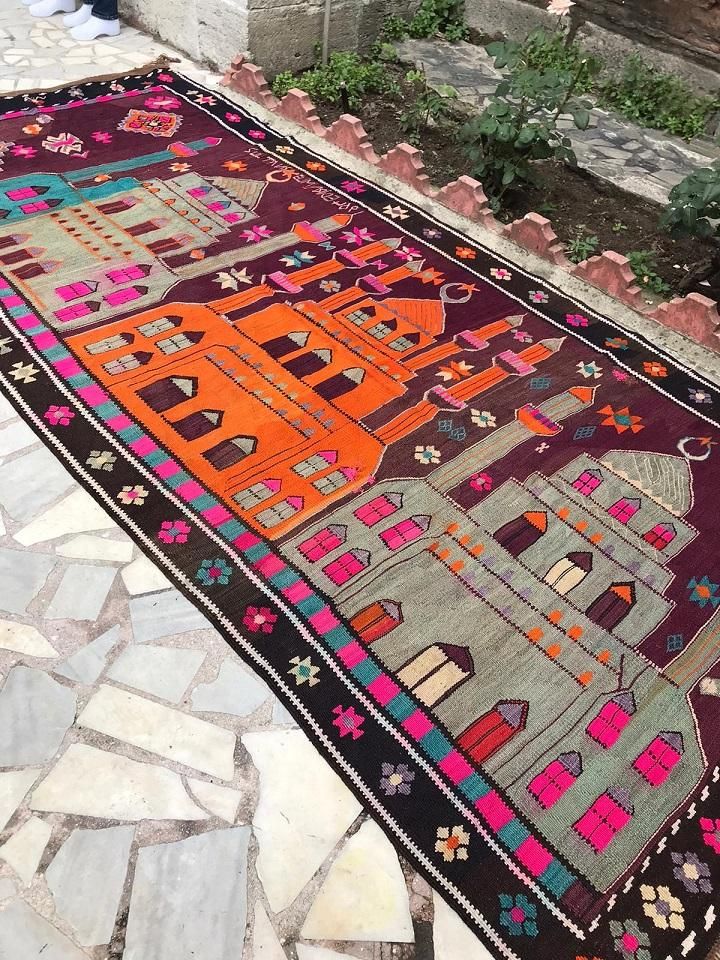 オールドキリム/トルコキリム/カルス約363×160cm - 手織り絨毯＆キリム