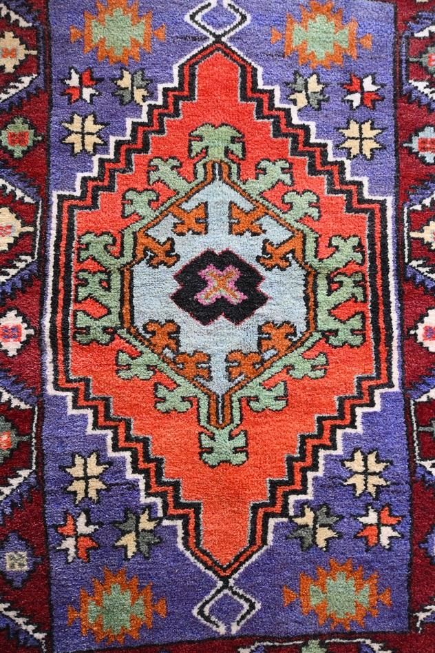 オールド絨毯/トルコ絨毯・アフヨン・ダズクル/約128×85cm