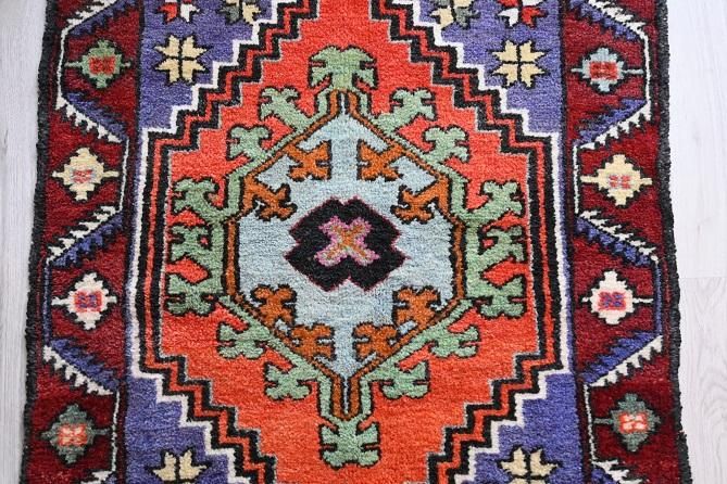 トルコ絨毯 オールド絨毯/トルコ絨毯・アフヨン・ダズクル/約128×85cm