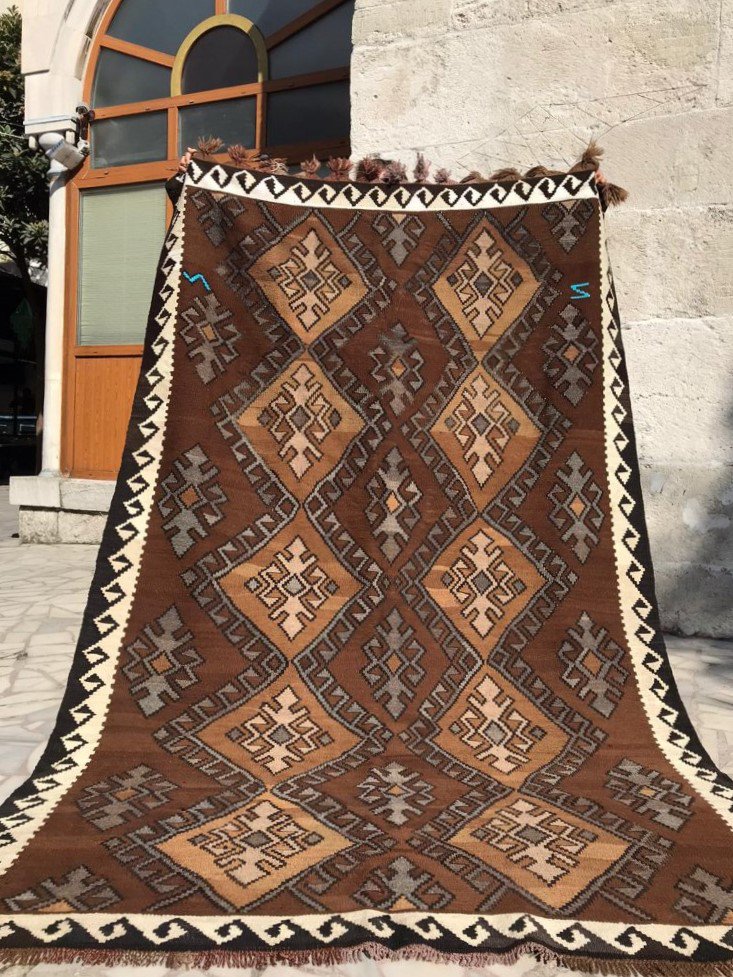 オールドキリム/トルコ・アララト山約281×175cm - 手織り絨毯＆キリム