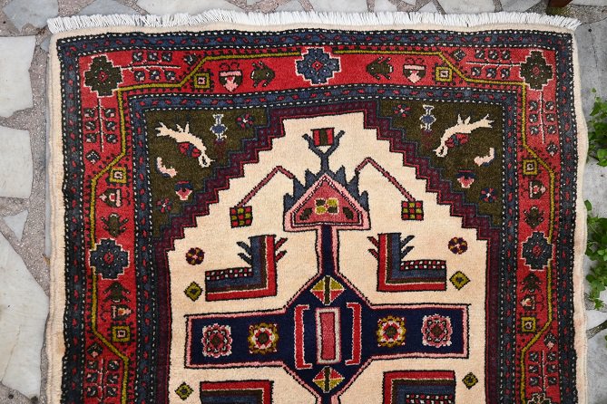 オールド絨毯/アゼルバイジャン/約191×89cm - 手織り絨毯＆キリム★Heaven’s Door