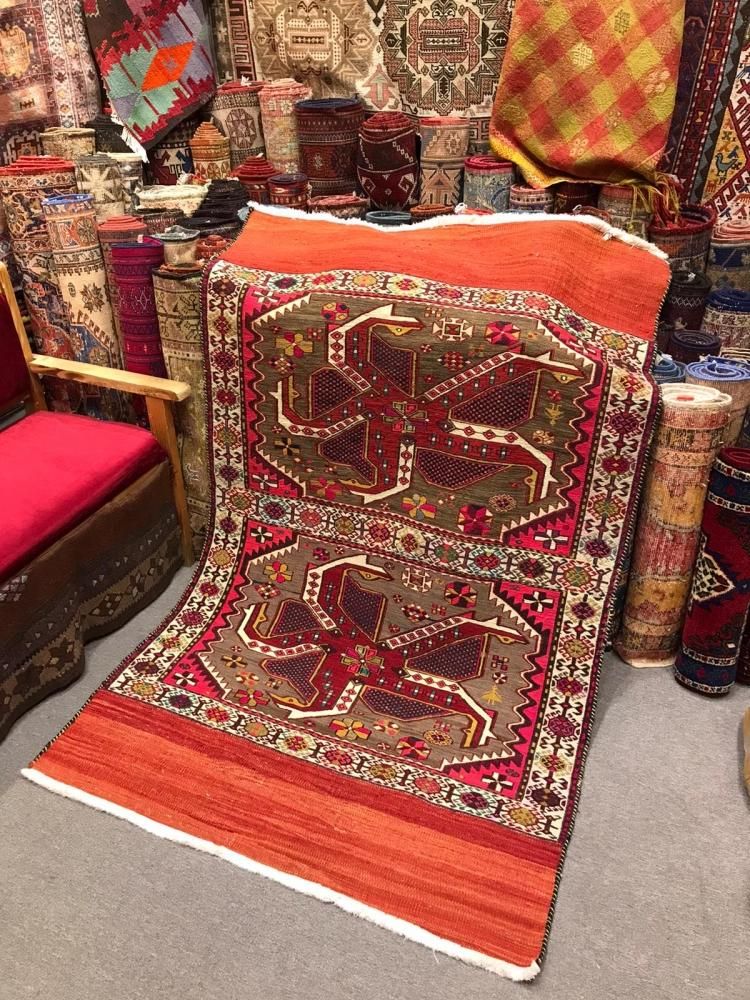 オールド　キリム　ヴィンテージ　クルド族　スマック織　トライバルラグ オールド キリム ヴィンテージ クルド族 スマック織 トライバル