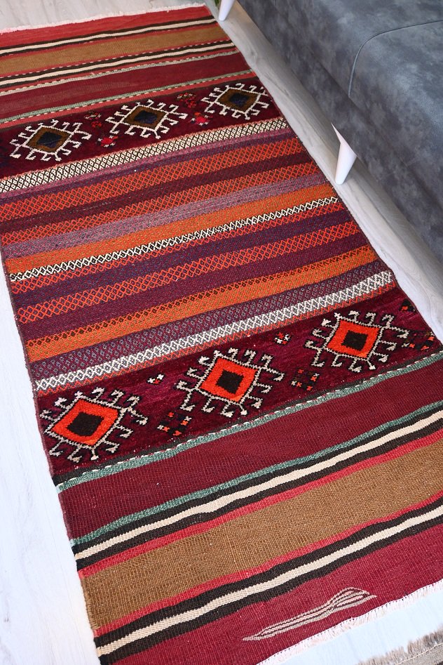オールドキリム/イラン・ロリ族/約210×96cm - 手織り絨毯＆キリム