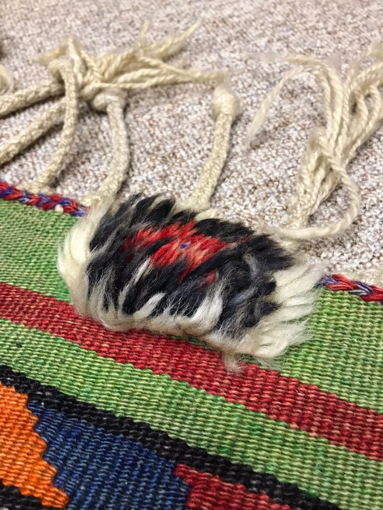 オールドキリム/トルコ・デニズリ約134×121cm - 手織り絨毯＆キリム 