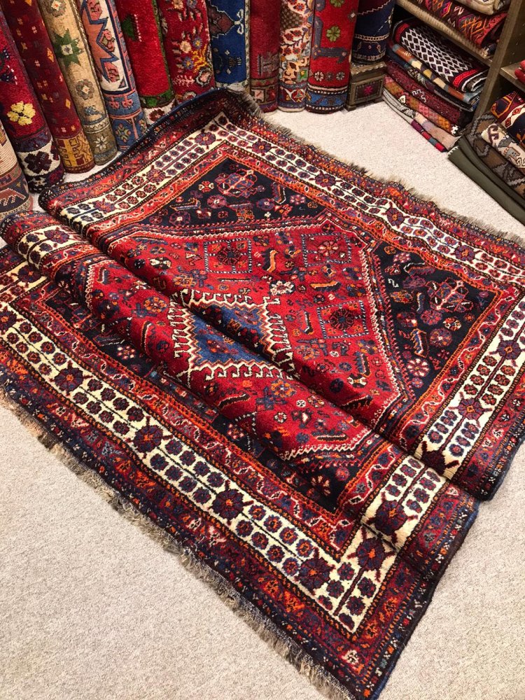 セミアンティーク絨毯/イラン・シラーズ/トライバルラグ約210×158cm 