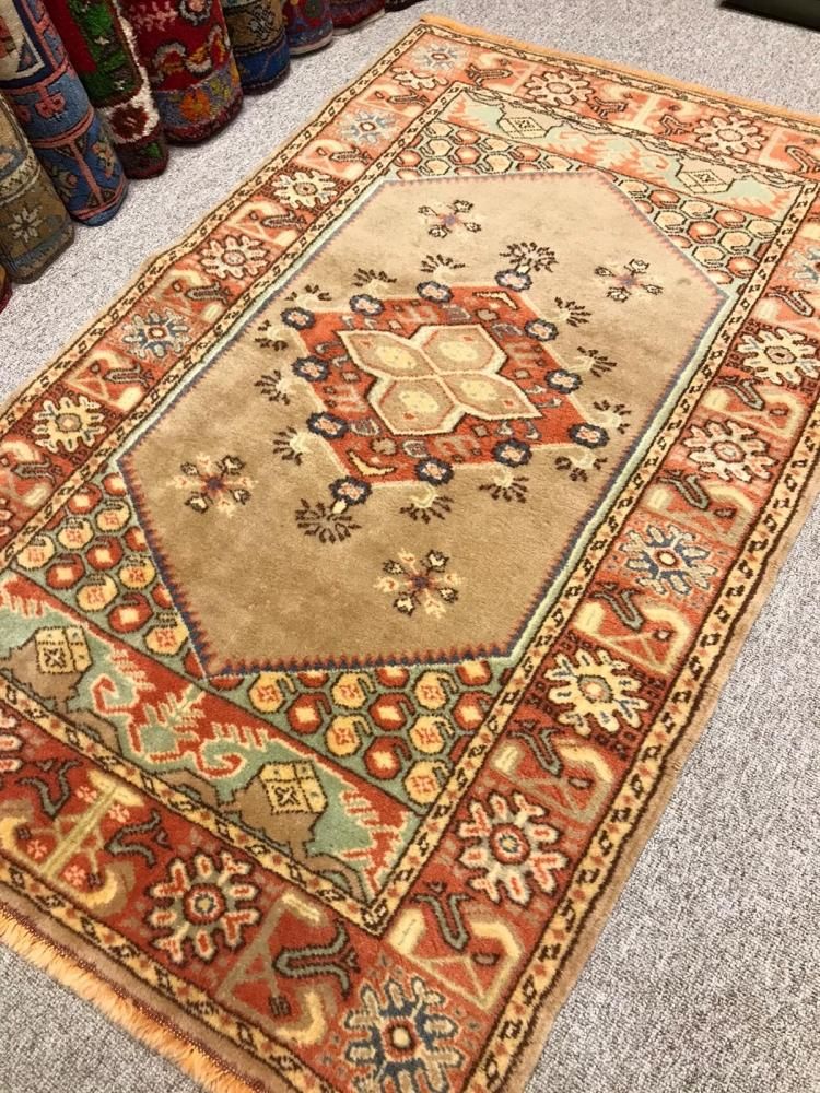 オールド絨毯/トルコ・マニサ・ユントダー約148×93m - 手織り オールド絨毯/トルコ・マニサ・ユントダー約148×93m - 手織り