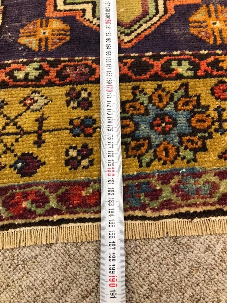 オールド絨毯/トルコ・カッパドキア約185×110cm - 手織り絨毯 オールド絨毯/トルコ・カッパドキア約185×110cm - 手織り絨毯