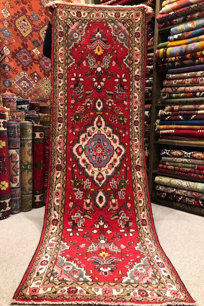 オールド絨毯/イラン・ハマダン/トライバルラグ約250×78cm - 手織り