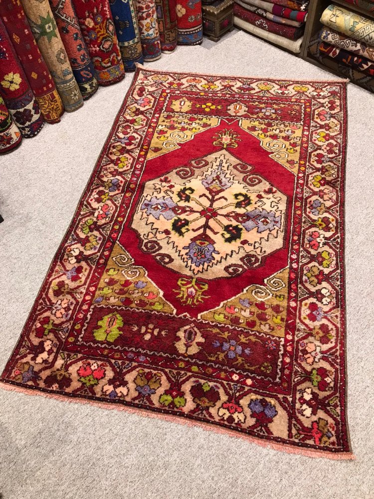 オールド絨毯/トルコ絨毯・ネヴシェヒル・カッパドキア/約162×102cm