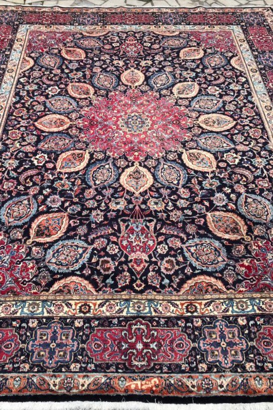 40％オフ】オールド絨毯/イラン・カシャーン/ペルシャ絨毯約321×247cm