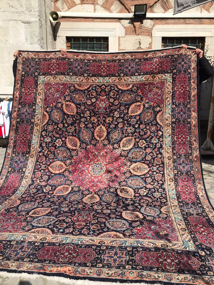 40％オフ】オールド絨毯/イラン・カシャーン/ペルシャ絨毯約321×247cm