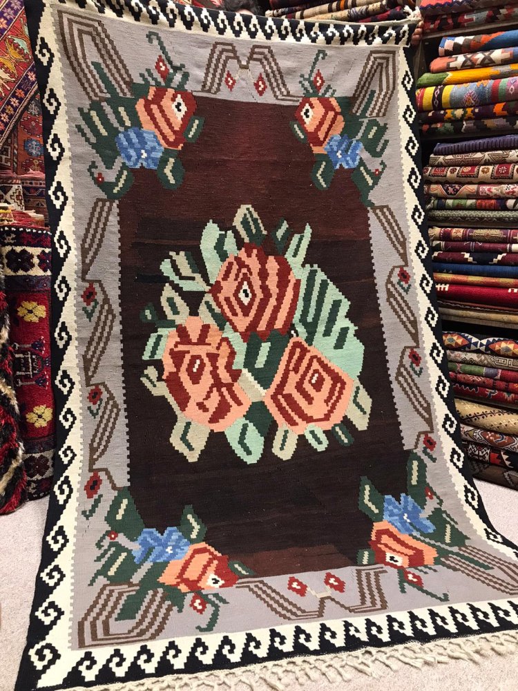 オールドキリム/トルコ・マニサ約230×136cm - 手織り絨毯＆キリム