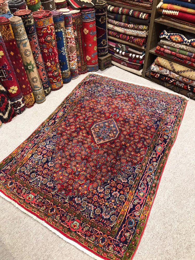 オールド絨毯/イラン・ビジャール/トライバルラグ約167×111cm - 手織り