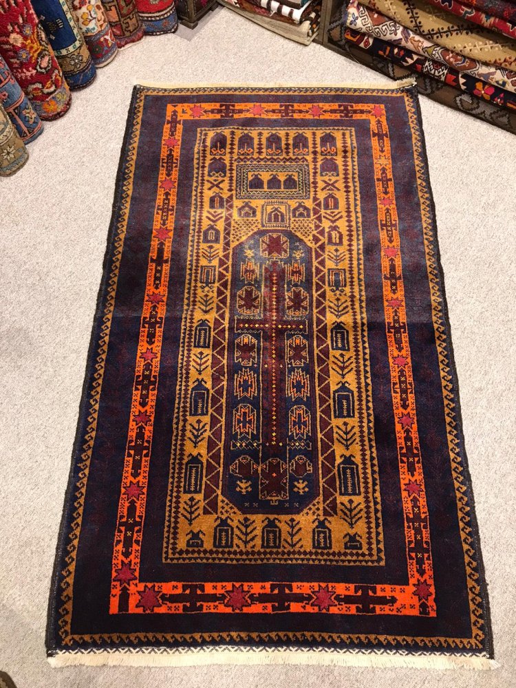 ペルシャ絨毯 バルーチ産 153x103cm 高品質 手織りトライバル ラグ-