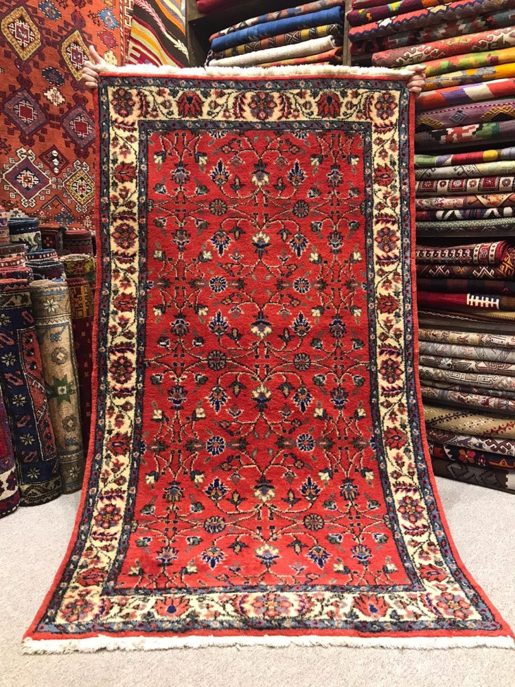 新しい絨毯/トルコ・ウスパルタ/トルコ絨毯約204×115cm 手織り絨毯＆キリム Heaven's Door
