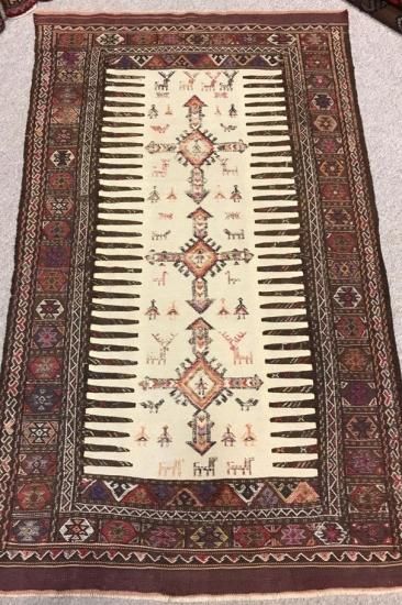 ✨大判サイズ✨ オールドキリム 手織りラグ 北欧雑貨 ヴィンテージ 1