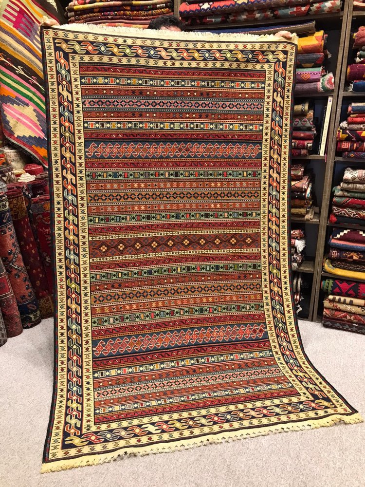 上品】 廊下敷きアフガニスタン手織りキリム size:267×70cm ランナー