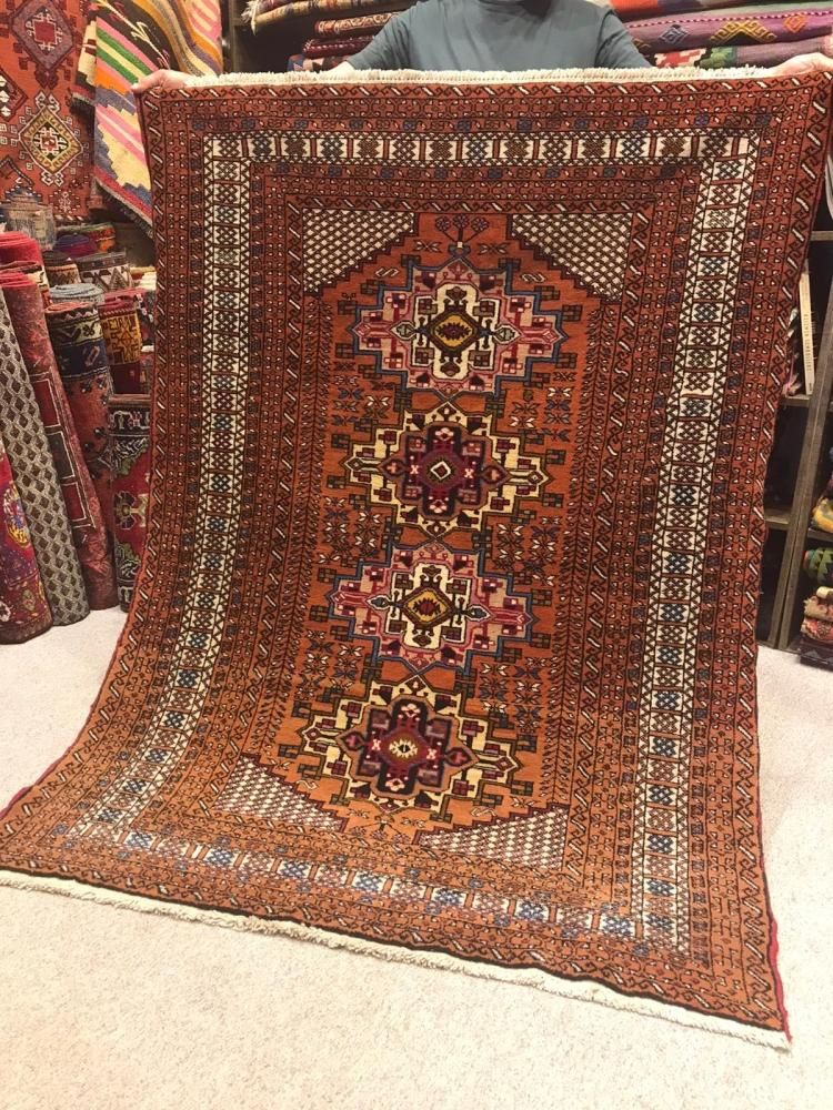 163×95cm ペルシャ 絨毯 バルーチ 手織り トライバルラグ 新しい絨毯/イラン・バルーチ/トライバルラグ約170×126cm