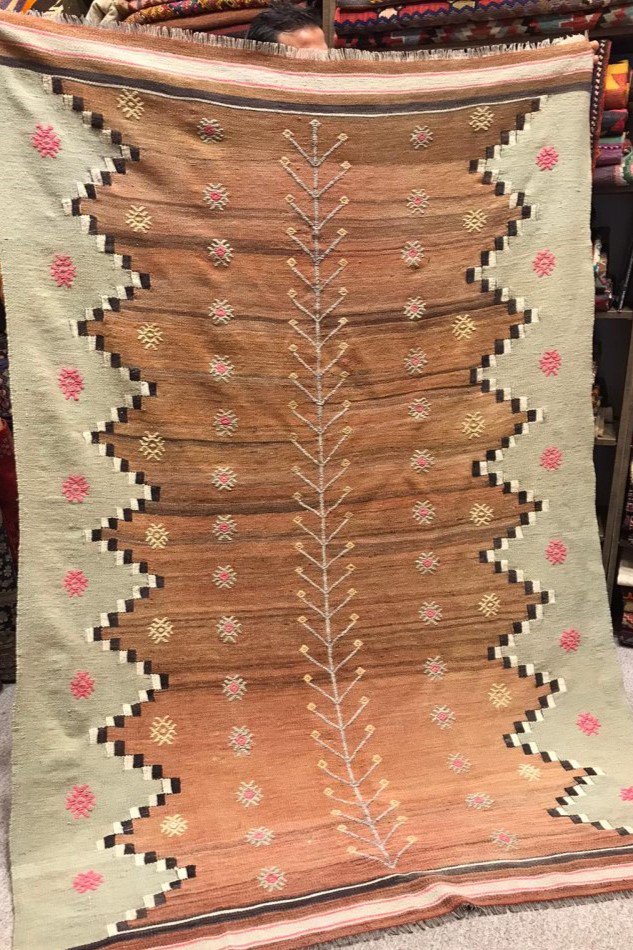 オールドキリム/トルコ・チャナッカレ/約206×147cm - 手織り絨毯