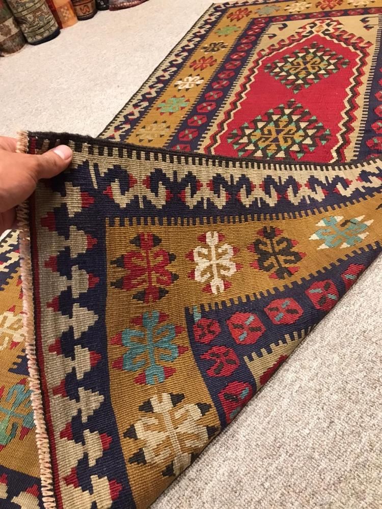 オールドキリム/トルコ・コンヤ・ヤフヤル/約179cm×91cm - 手織り絨毯