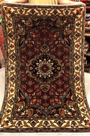 パキスタン手織り絨毯203×107cm【バルーチ トライバルラグ】手織りペルシャ絨毯